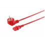 Microconnect MC-SCHUANGC13180R kabel zasilający Czerwony 1,8 m Wtyczka zasilająca typu E+F C13 coupler