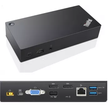Stacja dokująca/replikator portów Lenovo 03X7194, przewodowa, USB 3.2 Gen 1 (3.1 Gen 1) Type-C, czarna