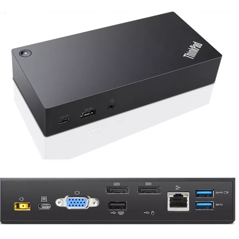 Stacja dokująca/replikator portów Lenovo 03X7194, przewodowa, USB 3.2 Gen 1 (3.1 Gen 1) Type-C, czarna
