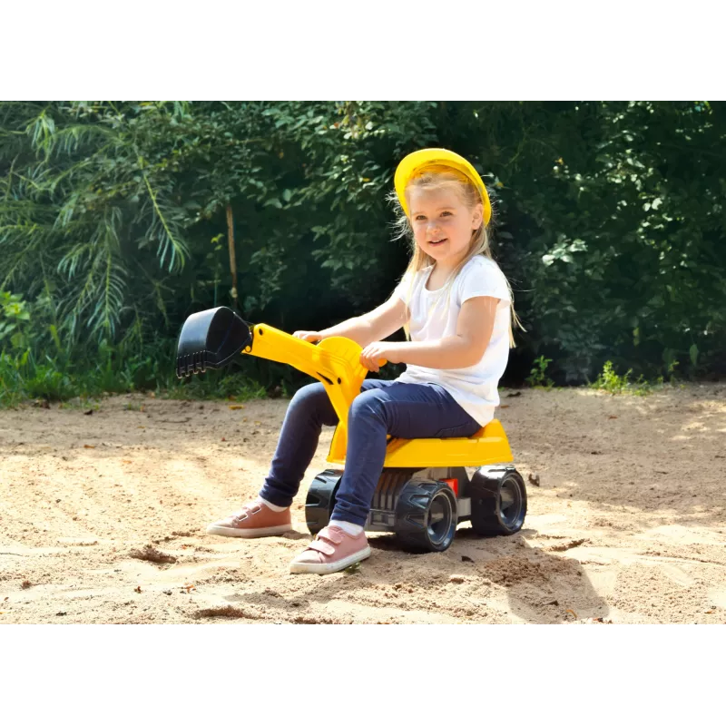 Jeździk koparka Lena GIGA TRUCKS Excavator PRO 4 koła plastik stal