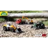 Mechaniczny traktor-zabawka Lena Deutz-Fahr Worxx o długości 74 cm z odczepianą przyczepą