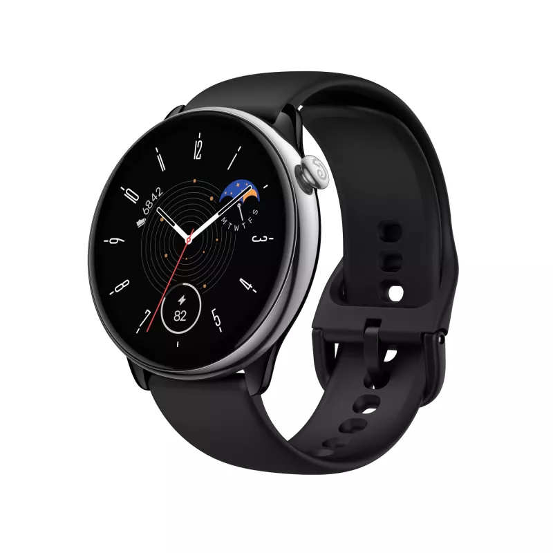 Amazfit GTR Mini 3,25 cm (1,28 cala) AMOLED 42 mm cyfrowy 416 x 416 pikseli ekran dotykowy Czarny, Srebrny GPS (satelitarny)