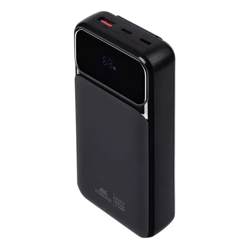 Przenośny powerbank Rivacase VA2221 — 20000 mAh LiPo, PD 3.0 i QC 3.0, 3 porty (1×A, 2×C), moc wyjściowa 22,5 W