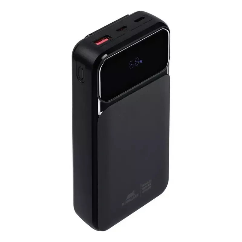 Przenośny powerbank Rivacase VA2221 — 20000 mAh LiPo, PD 3.0 i QC 3.0, 3 porty (1×A, 2×C), moc wyjściowa 22,5 W