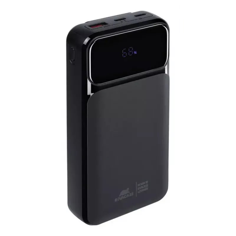 Przenośny powerbank Rivacase VA2221 — 20000 mAh LiPo, PD 3.0 i QC 3.0, 3 porty (1×A, 2×C), moc wyjściowa 22,5 W