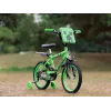 Rower dziecięcy HUFFY Minecraft 16 cali zielony — stalowa rama 16 cali, jednobiegowy, hamulce szczękowe przednie/tylne