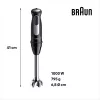 Braun MultiQuick 5 MQ55.254MBK 0,5 L Blender ręczny 1000 W Czarny, stal nierdzewna