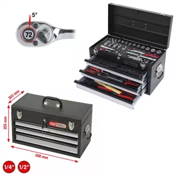 Zestaw narzędzi mechanicznych KS Tools 918.0200 99 narzędzi stal chromowo-wanadowa