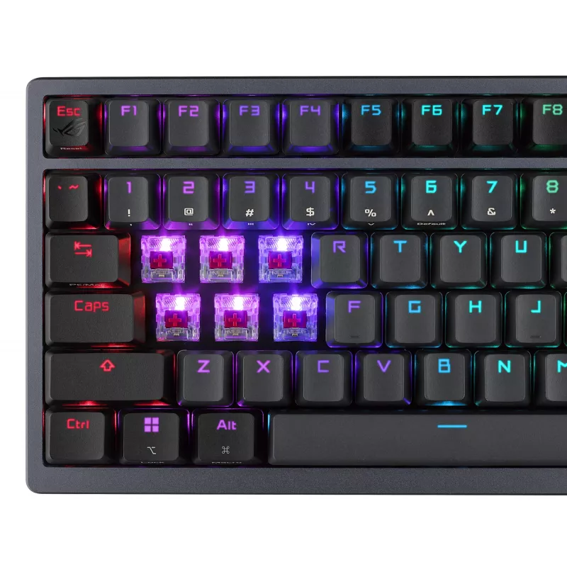 Bezprzewodowa klawiatura mechaniczna ASUS ROG Azoth Czarny — model 90MP0316-BKUA01, podświetlenie RGB
