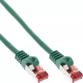 Kabel krosowy Intos Cat6 S/FTP PiMF 250MHz, 1,5 m, RJ-45–RJ-45, bezhalogenowy, zielony