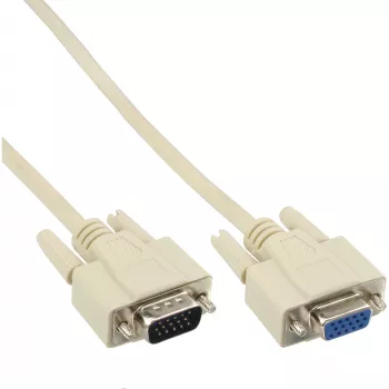 Kabel VGA InLine 17732 15 HD męski/żeński beżowy 2m