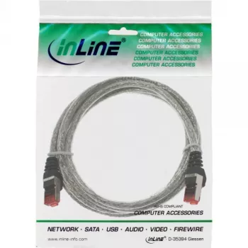 Kabel krosowy InLine Cat6 S/FTP PiMF 250MHz RJ-45–RJ-45 PVC przezroczysty 1.5m