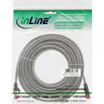 Kabel krosowy Ethernet InLine Cat6 S/FTP PiMF 250MHz PVC, RJ-45 – RJ-45, miedź, przezroczysty, 15 m