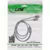 InLine USB 2w1 kabel ładujący Y, 1x USB-A męski do 2x USB-C męski, czarny 0.5m
