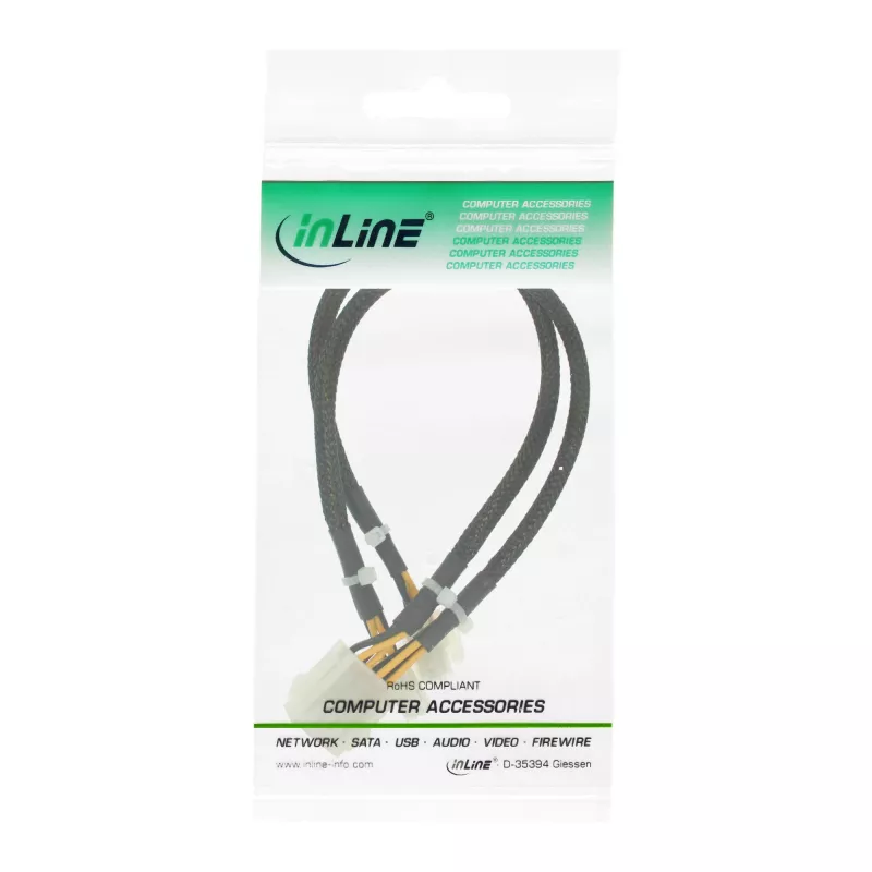InLine Power Extension Internal 2x4pin męski / 8 Pin żeński Płyta główna 0,30m