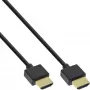 InLine High Speed HDMI kabel with Ethernet, AM/AM, super cienki, Czarny/gold, 0.5m