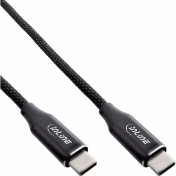 Kabel magnetyczny InLine USB-C, USB-C męski/męski, 100 W, czarny, 1 m