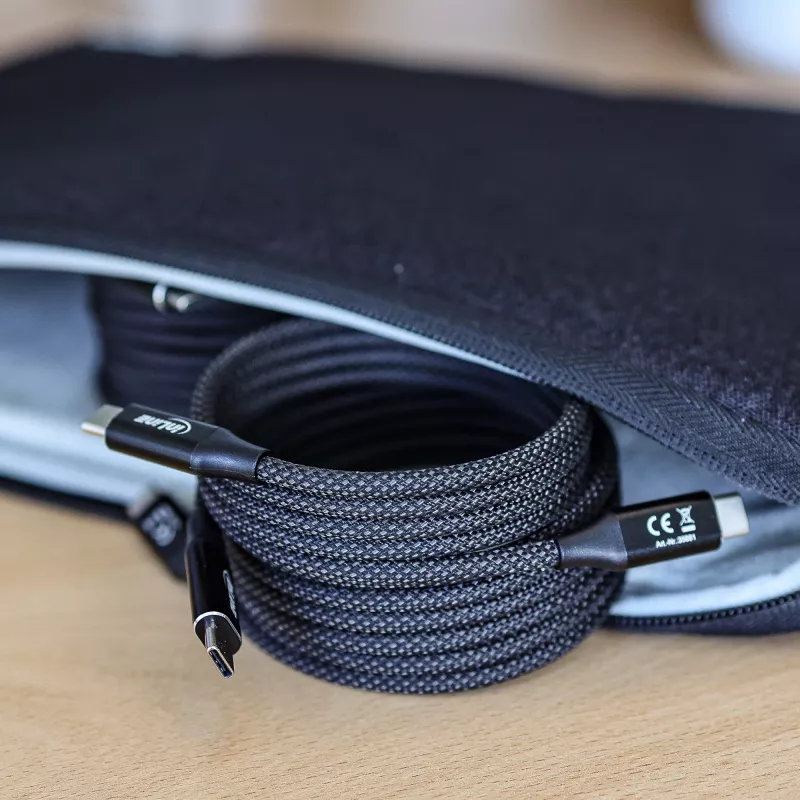 Kabel magnetyczny InLine USB-C, USB-C męski/męski, 100 W, czarny, 1 m