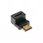 InLine Adapter HDMI męski / żeński kątowy w dół pozłacany, 4K2K