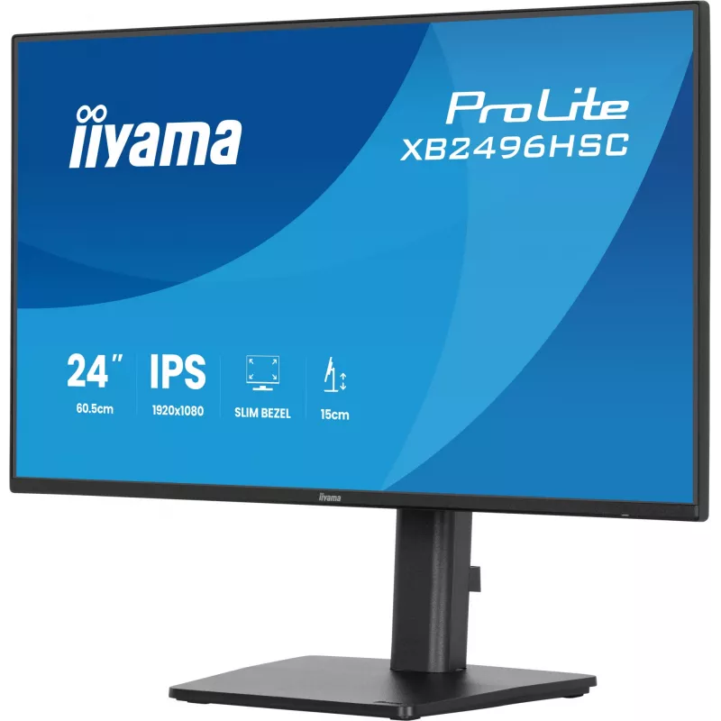 iiyama ProLite XB2496HSC-B1 monitor komputerowy 60,5 cm (23,8 cala) 1920 x 1080 pikseli Full HD LED Czarny