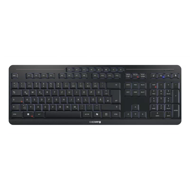CHERRY Stream desktop ultimate klawiatura Mysz w zestawie Dom/Biuro USB + RF Wireless + Bluetooth QWERTZ niemiecki Czarny
