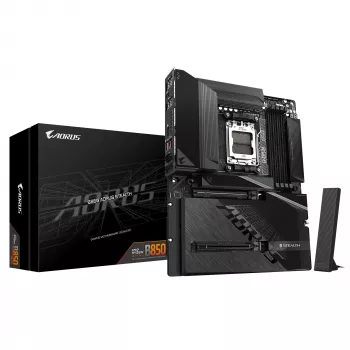Płyta główna GIGABYTE B850 AORUS STEALTH — ATX, Socket AM5, AMD B850, DDR5 do 8200 MHz (OC), 14+2+2 VRM, 2x PCIe 5.0, 2x PCIe 4.0 M.2, Wi‑Fi 7, 5 GbE