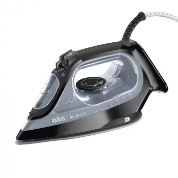 Braun TexStyle 3 SI3055BK Żelazko parowe Stopa ceramiczna 2400 W Czarny