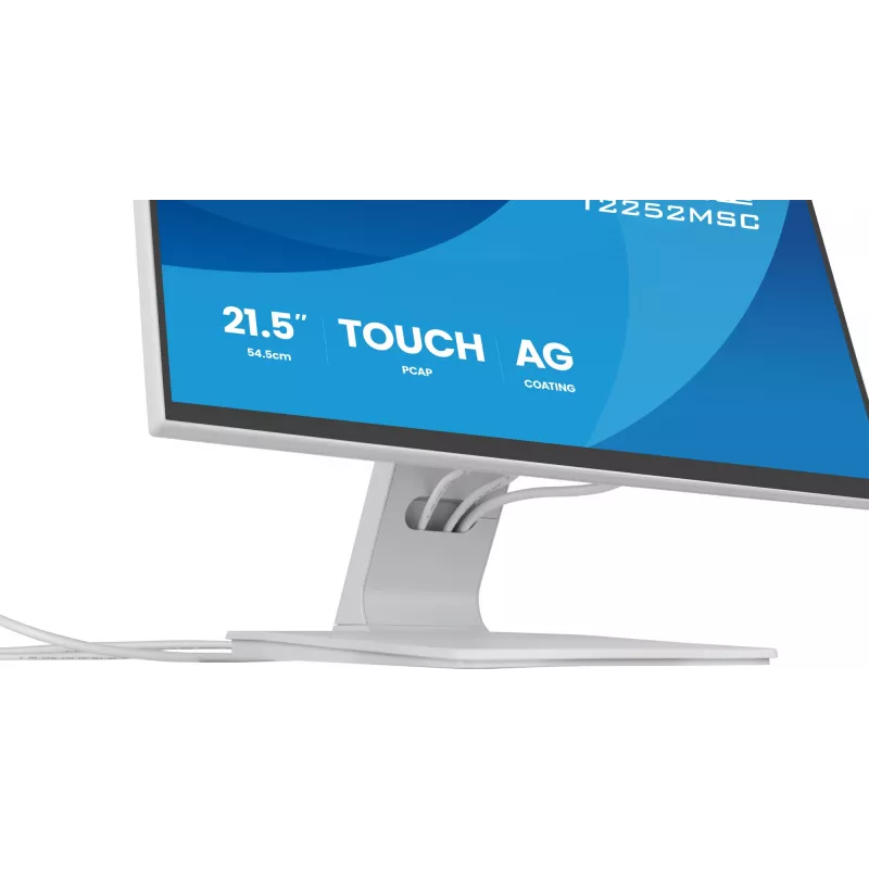 Monitor IIYAMA ProLite T2252MSC-W2AG 21,4 cala (54,5 cm) Full HD 1920x1080 LCD dotykowy, 5 ms, hub USB 3.2, głośniki, VESA, biały