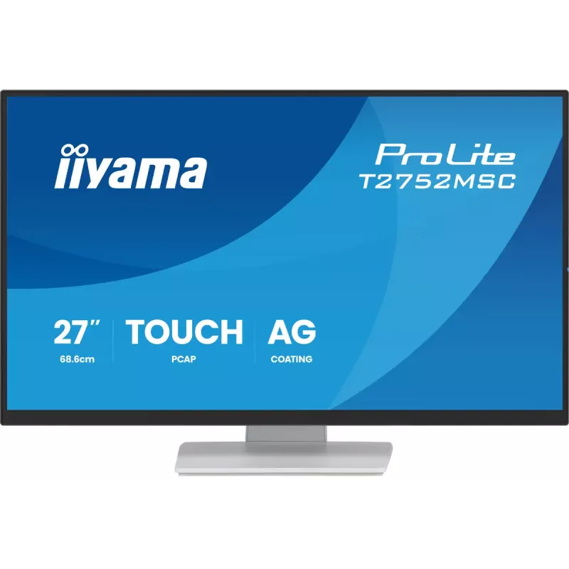 27-calowy monitor LCD z ekranem dotykowym IIYAMA ProLite T2752MSC-W1AG 1920 x 1080 Full HD biały, 5 ms, USB 3.2 Gen1, głośniki, VESA
