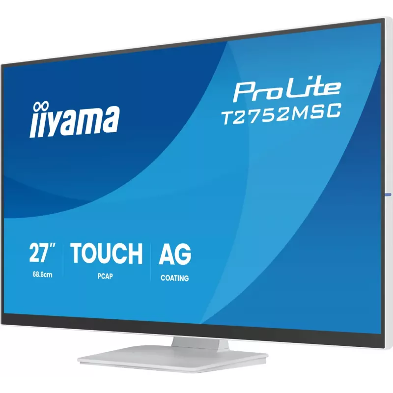 27-calowy monitor LCD z ekranem dotykowym IIYAMA ProLite T2752MSC-W1AG 1920 x 1080 Full HD biały, 5 ms, USB 3.2 Gen1, głośniki, VESA