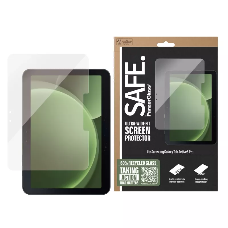 PanzerGlass SAFE. by ® Szkło ochronne Samsung Galaxy Tab Active5 Pro | Ultra-Wide Fit