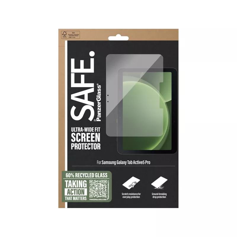 PanzerGlass SAFE. by ® Szkło ochronne Samsung Galaxy Tab Active5 Pro | Ultra-Wide Fit