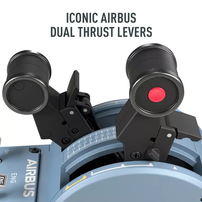 Thrustmaster TCA Quadrant Airbus Edition czarny, niebieski symulator lotu PC