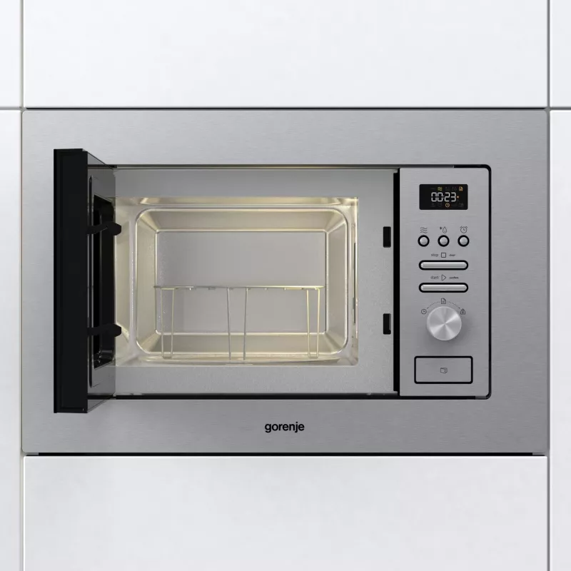 Gorenje BMI201AG1X Stal nierdzewna Kuchenka mikrofalowa z grillem Do zabudowy 20 L 800 W