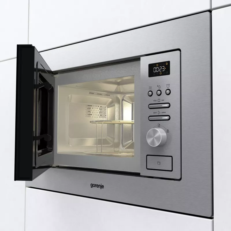 Gorenje BMI201AG1X Stal nierdzewna Kuchenka mikrofalowa z grillem Do zabudowy 20 L 800 W