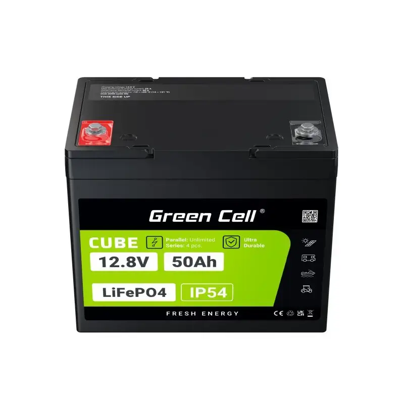 Akumulator UPS zielony Cell LFPGC12V50AH litowo-żelazowo-fosforanowy 12V 50Ah 640Wh, prąd rozładowania 75A