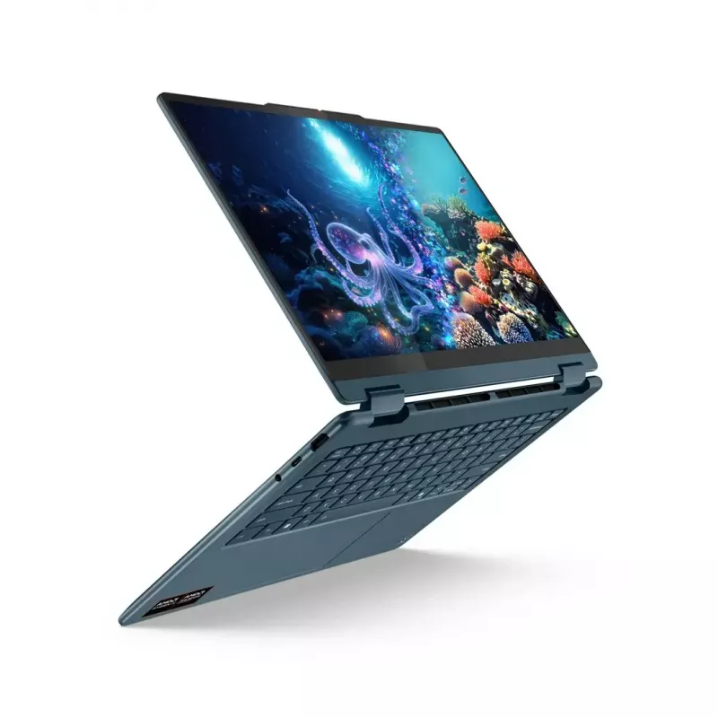 Laptop 2-w-1 Lenovo Yoga 7 14 cali OLED dotykowy, AMD Ryzen AI 5 340, 16 GB LPDDR5, 512 GB SSD, Radeon 840M, 70 Wh, Tidal Teal