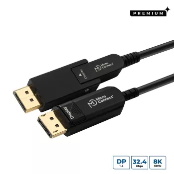 Kabel Microconnect DP-MMG-1500MBV1.4OP DisplayPort 15 m Czarny