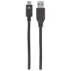 Kabel Manhattan USB-C do USB-A, 1 m, męski do męskiego, 10 Gb/s (USB 3.2 Gen 2, znany również jako USB 3.1), 3 A (szybkie ładowanie), SuperSpeed+ USB, czarny, dożywotnia gwarancja, odpowiednik USB31AC1M