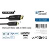 Microconnect USB3.1CHDMI10OP adapter kabla wideo 10 m USB Type-C HDMI Czarny