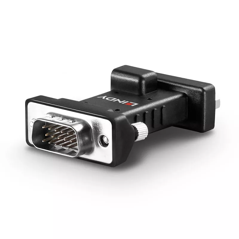 Lindy VGA EDID Emulator, czarny, 3840 x 2160 pikseli, metal, DC, 5 V, 48 mm