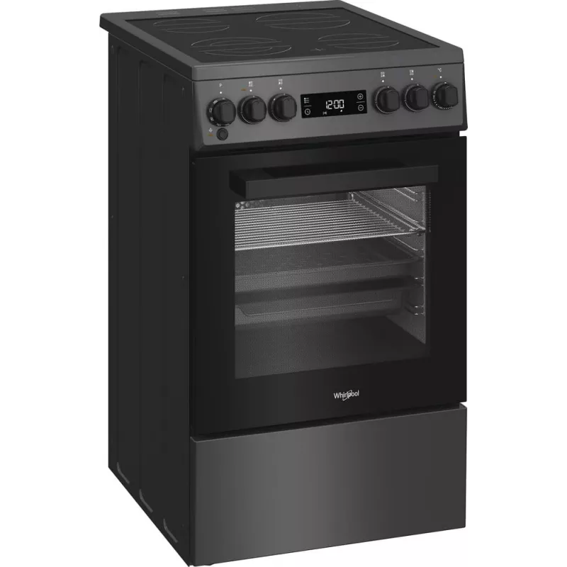 Whirlpool W5V8LCSA Kuchenka wolnostojąca Elektryczna Płyta ceramiczna Antracyt