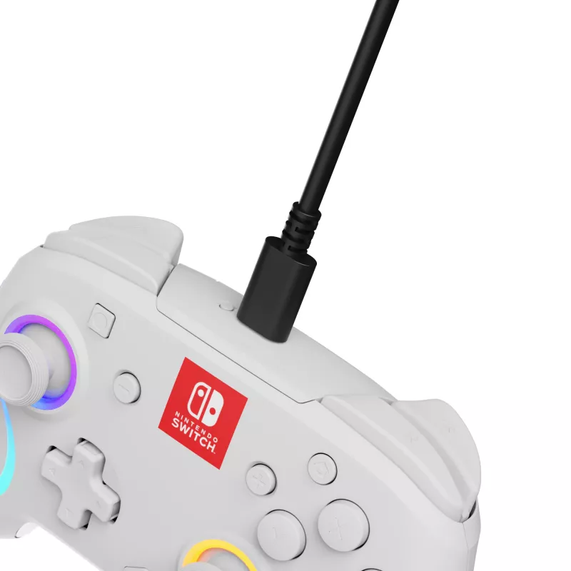 PDP Afterglow Wave biały USB Gamepad Analogue / Digital Nintendo Switch, Nintendo Switch Lite, Nintendo Switch OLED