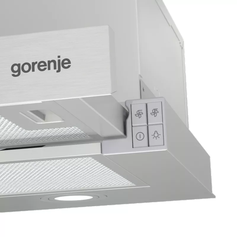 Gorenje TH62E4X Półzabudowany (wysuwany) Stal nierdzewna 450 m³/h