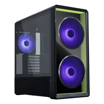 Obudowa PC Lian Li Lancool 217 INF Midi Tower — czarna, obsługa EATX/ATX/Micro‑ATX/Mini‑ITX, 2x120mm przód, 1x140mm tył, 1×3,5 cala + 8×2,5 cala, szkło hartowane