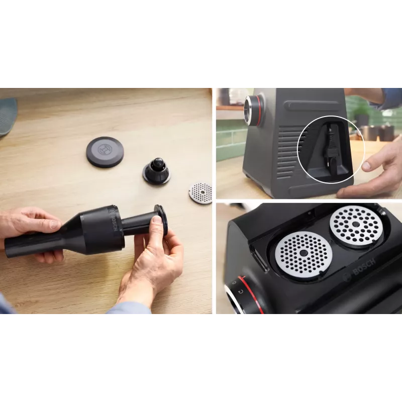 Bosch Serie 6 maszynka do mięsa 2100 W Czarny, Srebrny