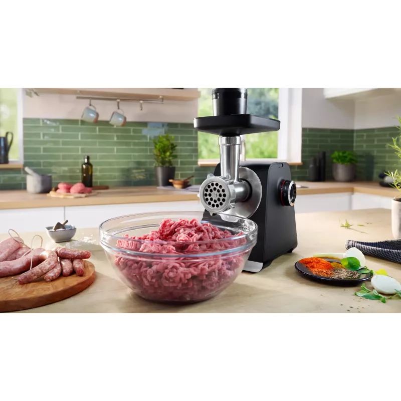 Bosch Serie 6 maszynka do mięsa 2100 W Czarny, Srebrny