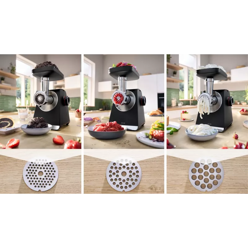 Bosch Serie 6 maszynka do mięsa 2100 W Czarny, Srebrny