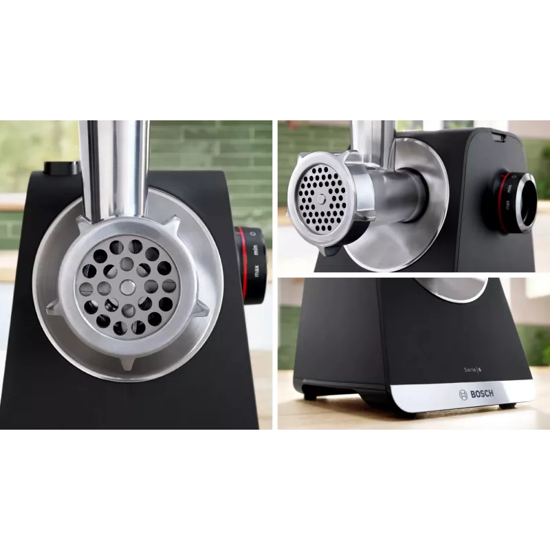 Bosch Serie 6 maszynka do mięsa 2100 W Czarny, Srebrny