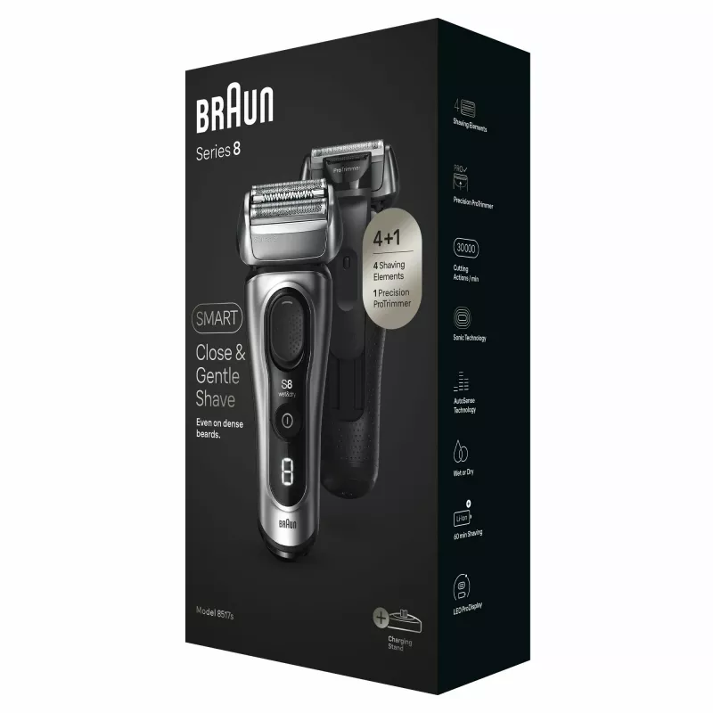 Braun Series 8 8517s golarka elektryczna - mokra i sucha, srebrna